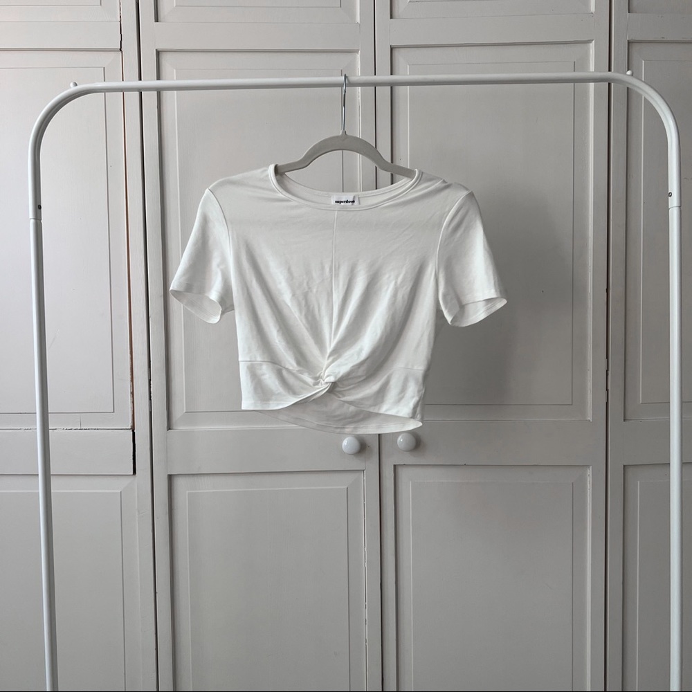Revolve Superdown Cropped Knot Tee